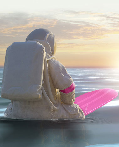 L'astronaute de vente-privee attend le lancement de Kooroo